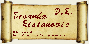 Desanka Ristanović vizit kartica
